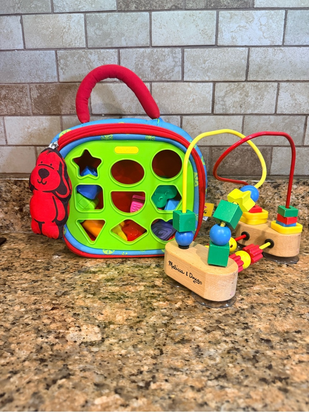 Melissa & Doug Toys Baby First Bead Maze & Shape Sorter Activity Bag